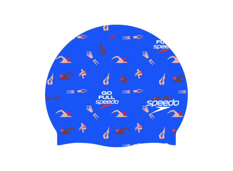 Gorro Natación Speedo Slogan Printed Azul Gorro Natación Speedo Slogan Printed Azul