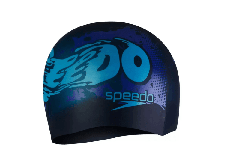 Gorro Natación Speedo Slogan Printed Junior Blue Blue Gorro Natación Speedo Slogan Printed Junior Blue Blue