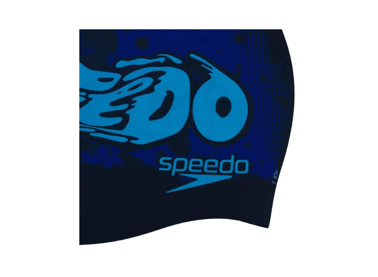 Gorro Natación Speedo Slogan Printed Junior Blue Blue Gorro Natación Speedo Slogan Printed Junior Blue Blue