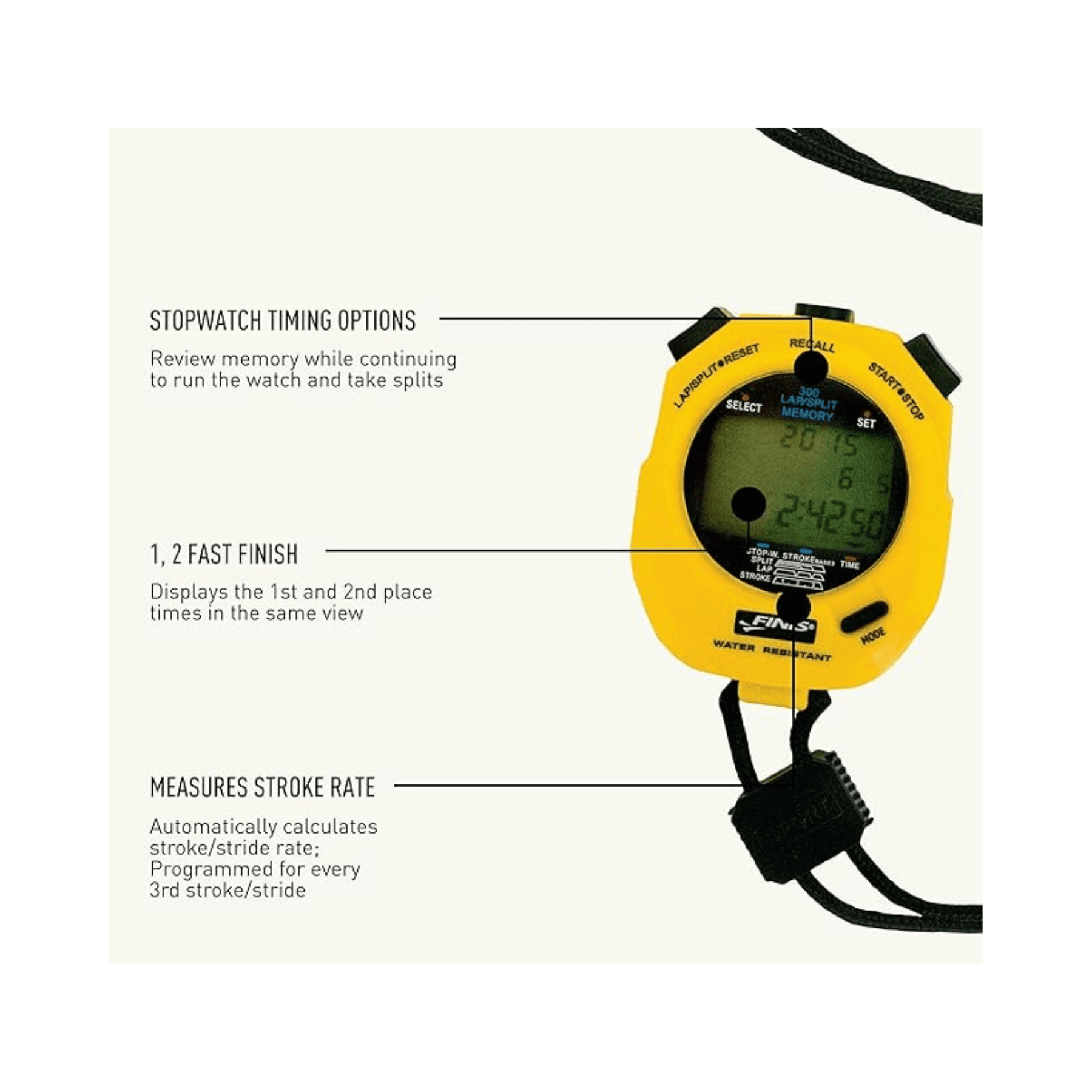 Cronometro Finis Stopwatch 3X300M Cronometro Finis Stopwatch 3X300M